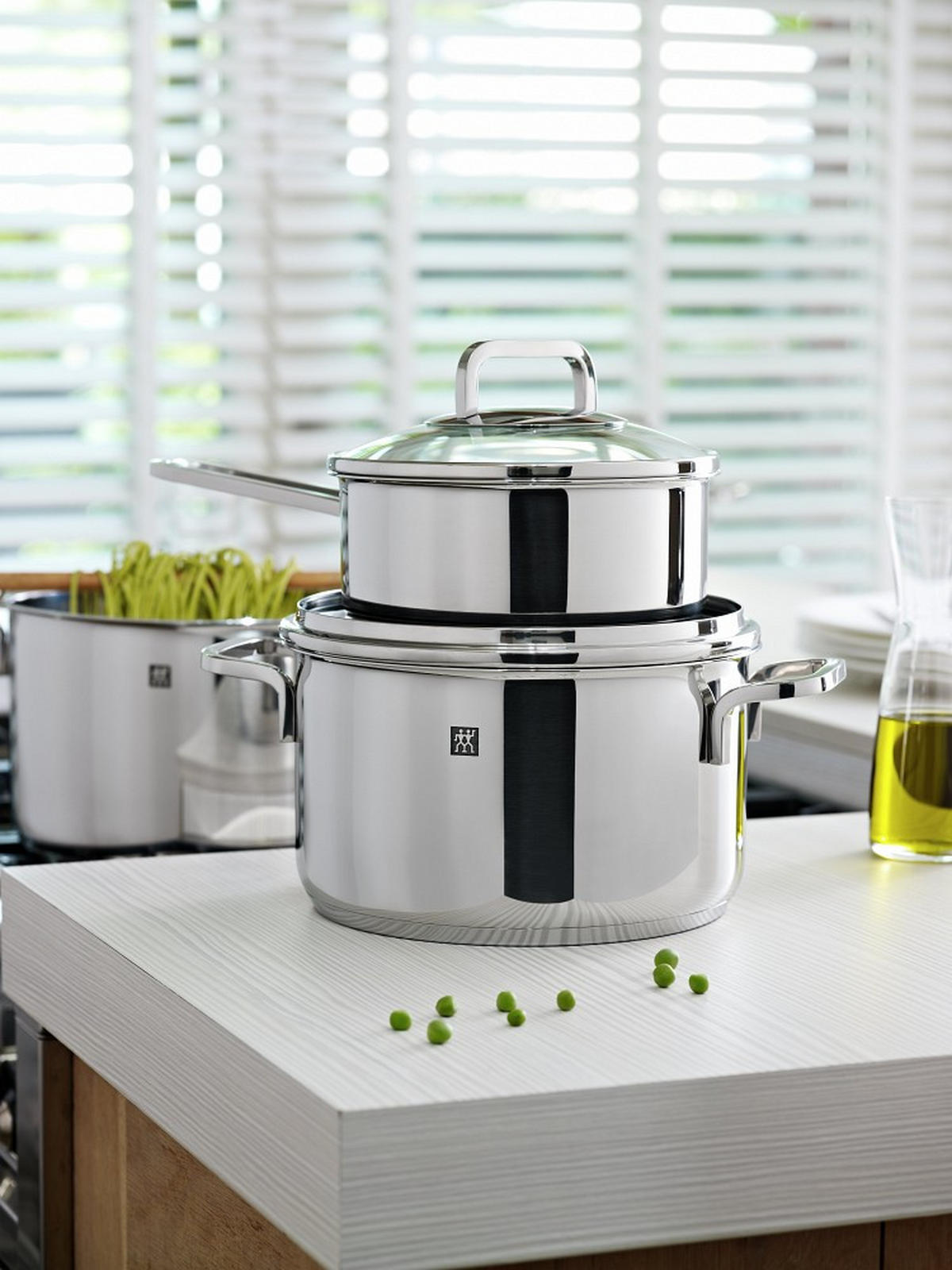 KOCHTOPFSET QUADRO 5-teilig  - Edelstahlfarben, Basics, Metall - Zwilling