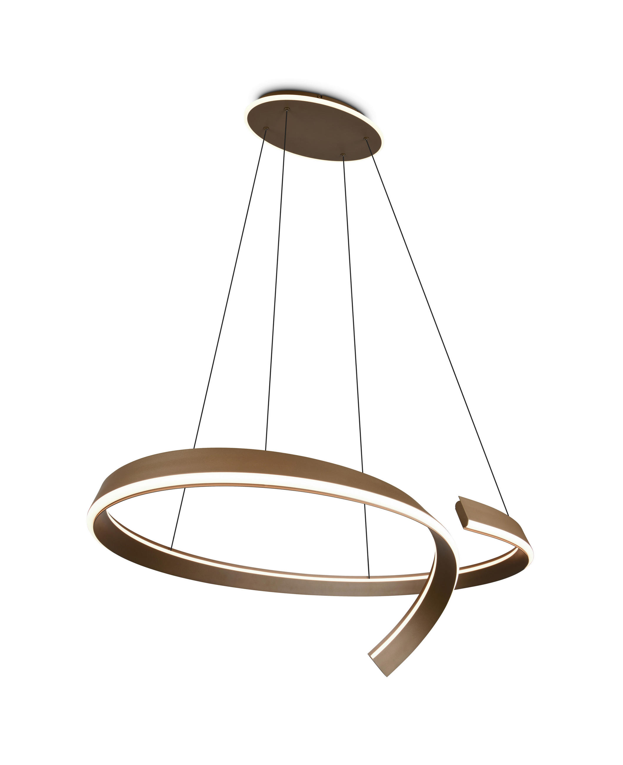 LED-HÄNGELEUCHTE CIRONDA 110/200/68 cm  - Platinfarben, Design, Metall (110/200/68cm) - Cinque