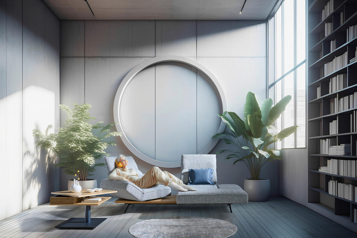 ECKSOFA Chenille Greige  - Greige/Schwarz, Design, Holz/Textil (240/132cm) - Koinor