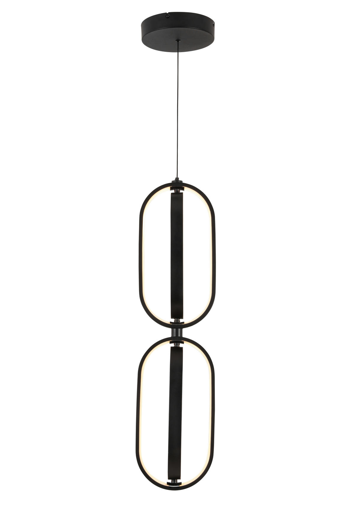 ZÁVESNÉ LED SVIETIDLO, 21/200 cm  - čierna, Design, kov/plast (21/200cm) - Novel