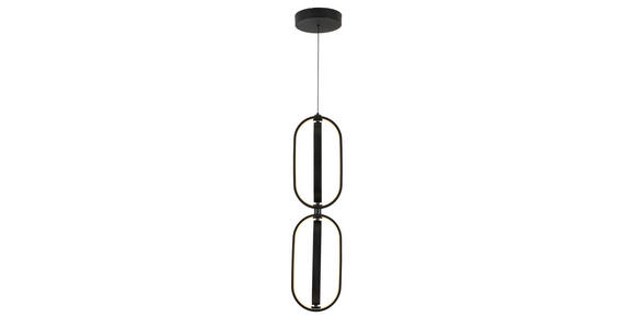 LED-HÄNGELEUCHTE 21/200 cm - Schwarz, Design, Kunststoff/Metall (21/200cm) - Novel