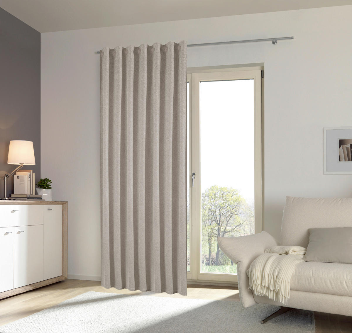 ZATEMŇOVACÍ ZÁVĚS, black-out (nepropouští světlo), 140/260 cm - šedá, Basics, textil (140/260cm) - Esposa