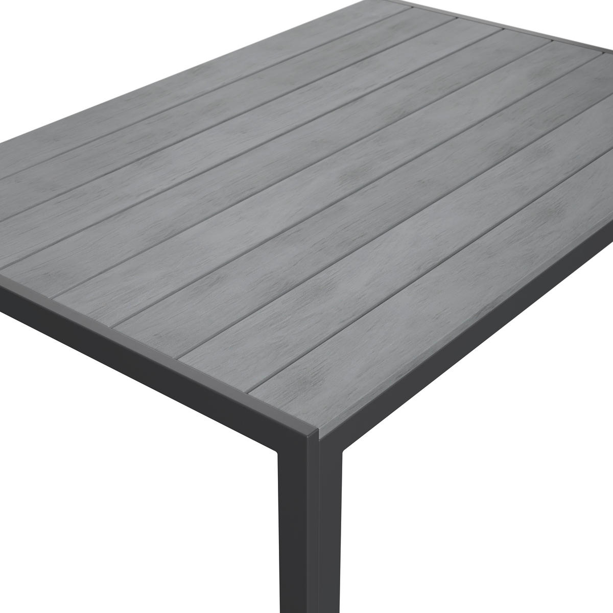 KERTI ASZTAL 120/80/74 cm   - sötétszürke/szürke, Modern, műanyag/fém (120/80/74cm) - Ambia Garden