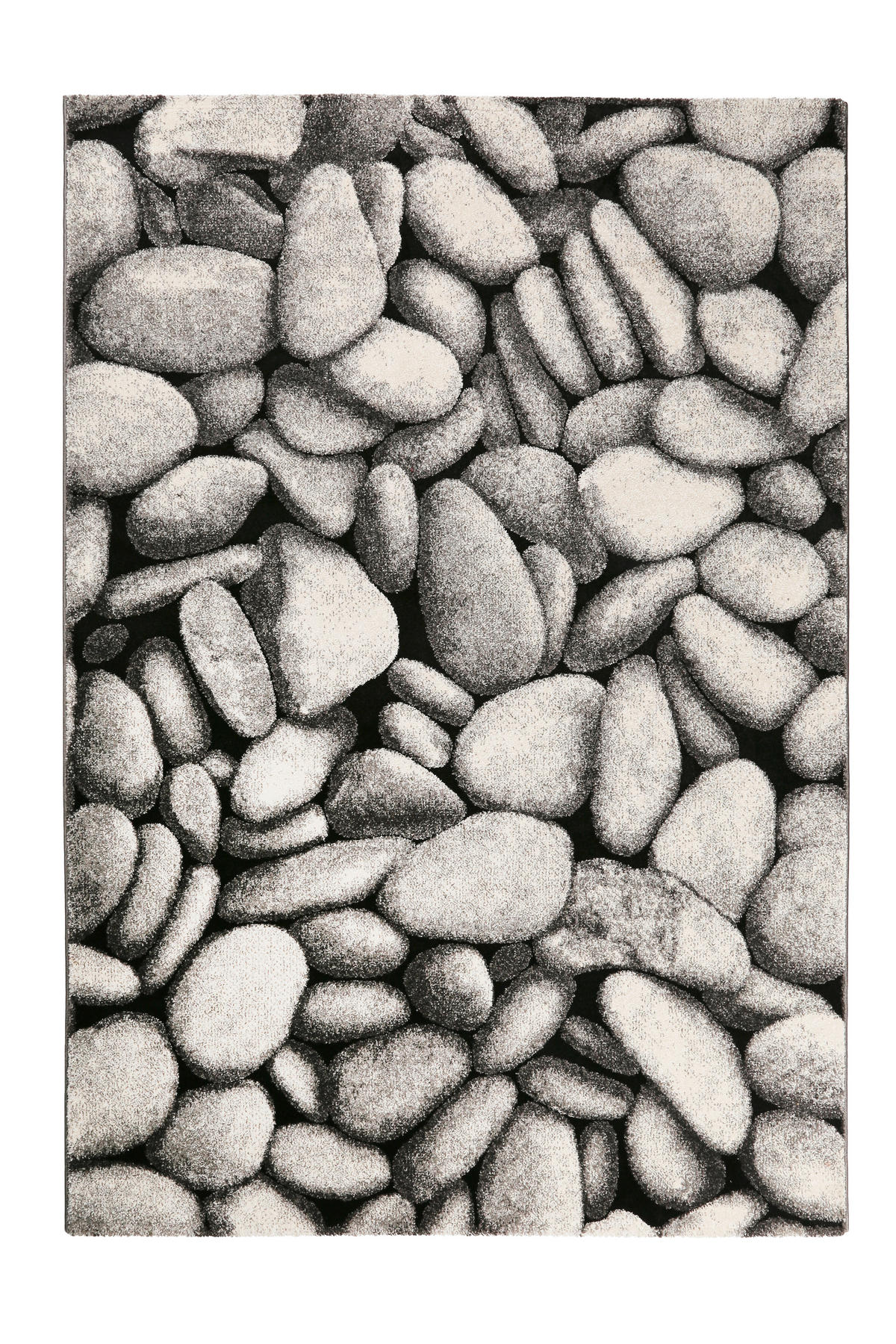 WEBTEPPICH 160/225 cm Stony Island Grau, Schwarz, Silberfarben  - Silberfarben/Schwarz, Design, Textil (160/225cm) - WECON HOME