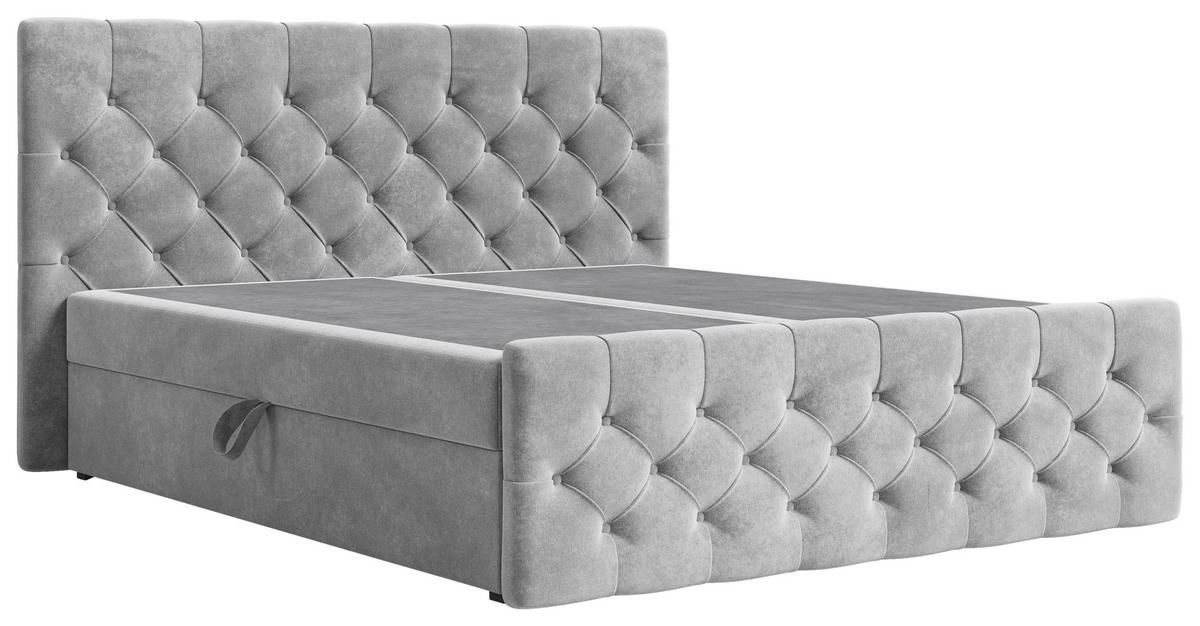 BOXBETT 140/200 cm  in Grau  - Schwarz/Grau, MODERN, Holz/Kunststoff (140/200cm) - MID.YOU