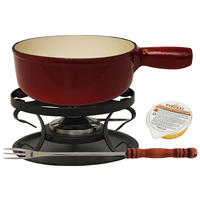 FONDUESET Heidi Cheese Line: Rustic  - Weiss/Rot, Basics, Holz/Metall (36,50/27,00/31,00cm) - Heidi Cheese Line