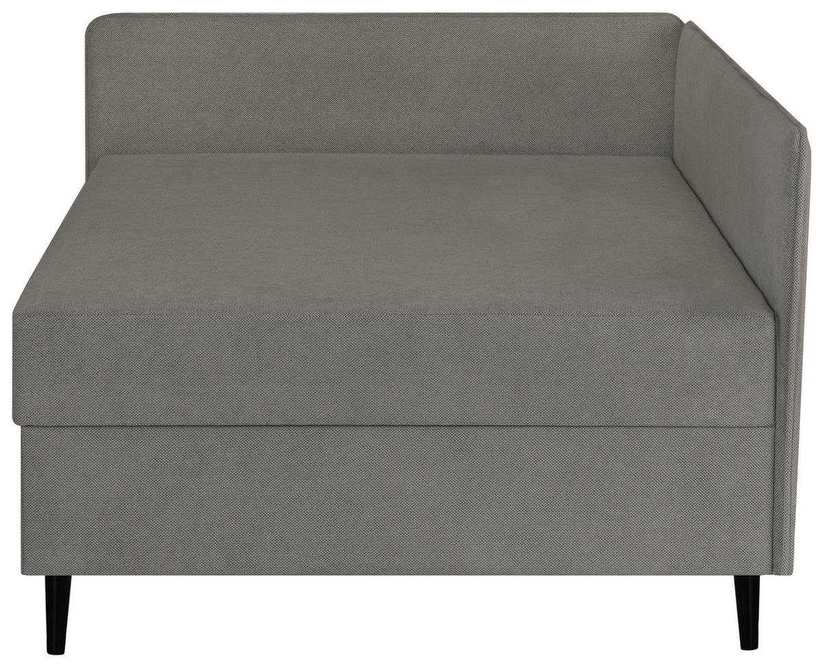 BOXBETT 120/200 cm  in Graphitfarben  - Graphitfarben/Schwarz, Konventionell, Textil (120/200cm) - P & B