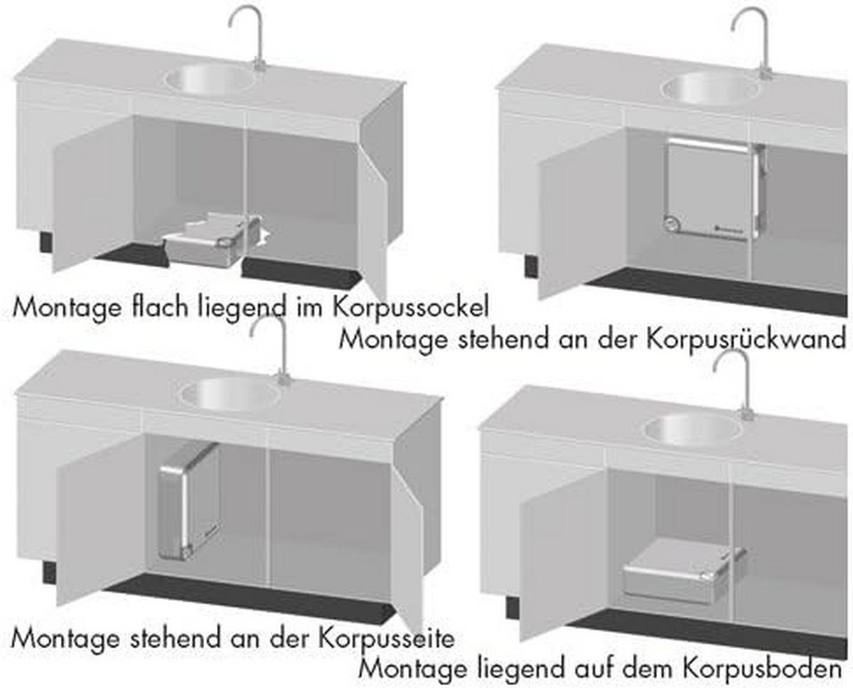 WARMWASSERSPEICHER - Schwarz/Weiß, Basics, Kunststoff - HKT