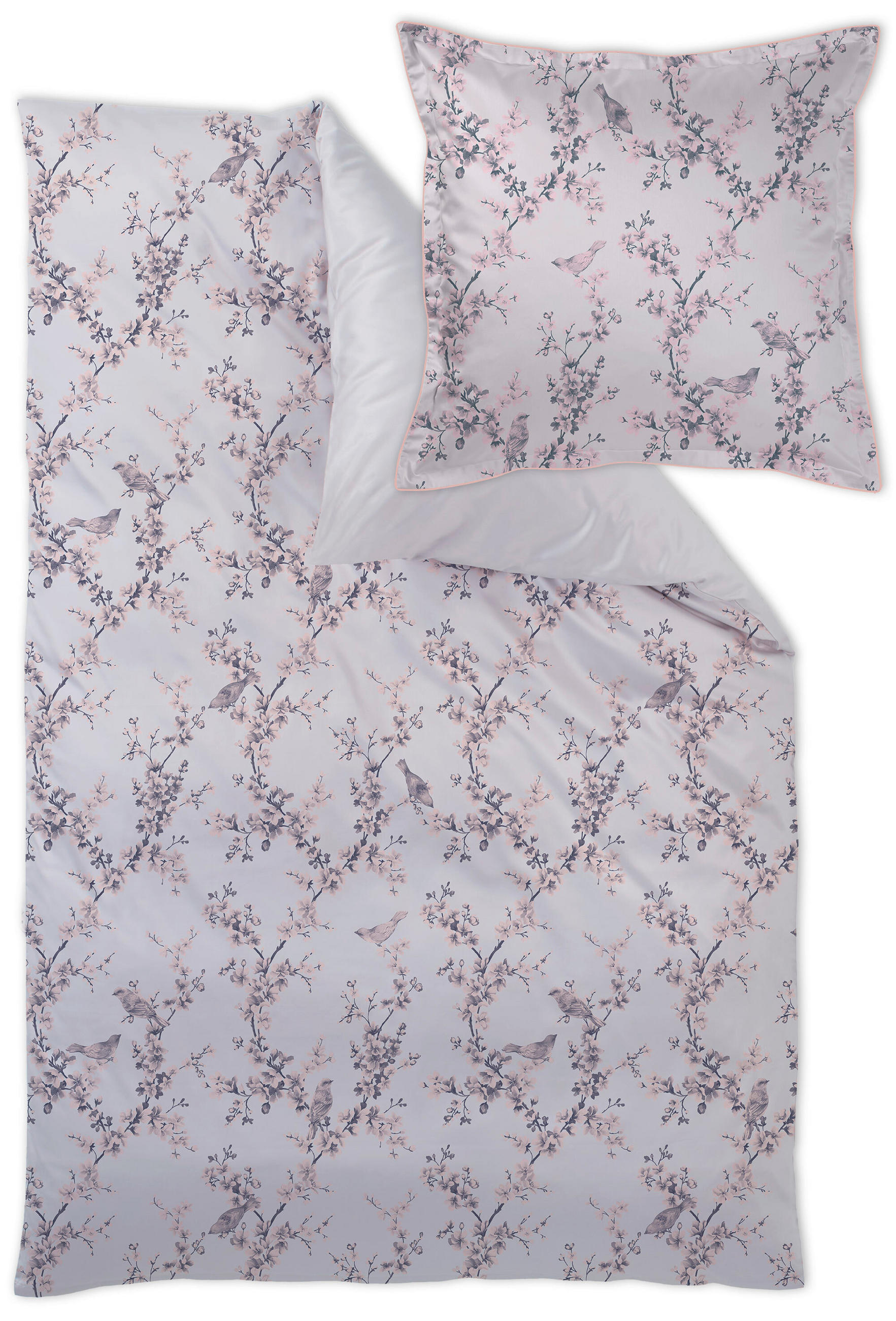 Curt Bauer POSTEĽNÁ BIELIZEŇ, damask, ružová, strieborná, svetloružová, 140/200 cm