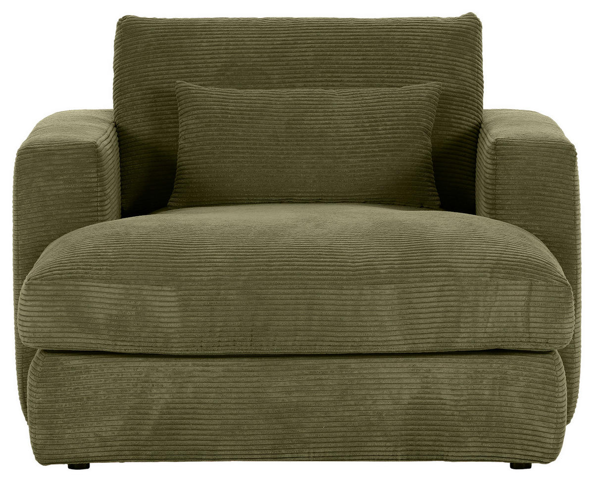 XXL-SESSEL - Dunkelgrün/Schwarz, ROMANTIK / LANDHAUS, Kunststoff/Textil (120/67/140cm) - Landscape