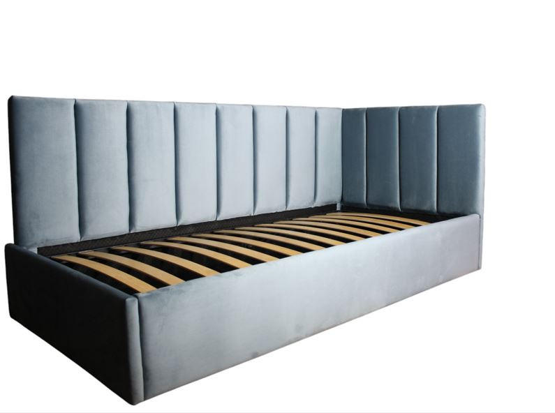 PAT TAPITAT 90X200 CM  in albastru deschis  - albastru deschis, Modern, textil - Hom`in