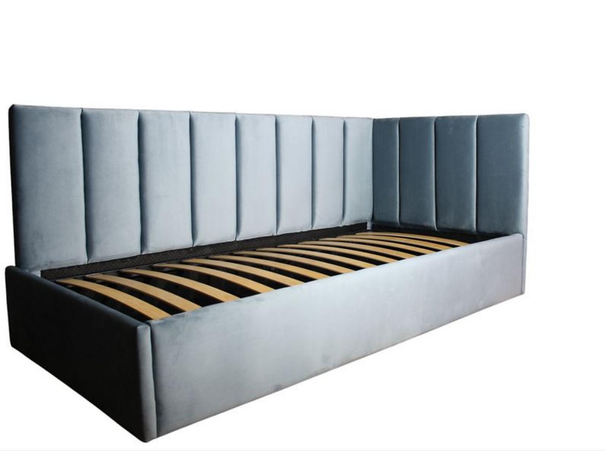 PAT TAPITAT 90X200 CM  in albastru deschis  - albastru deschis, Modern, textil - Hom`in