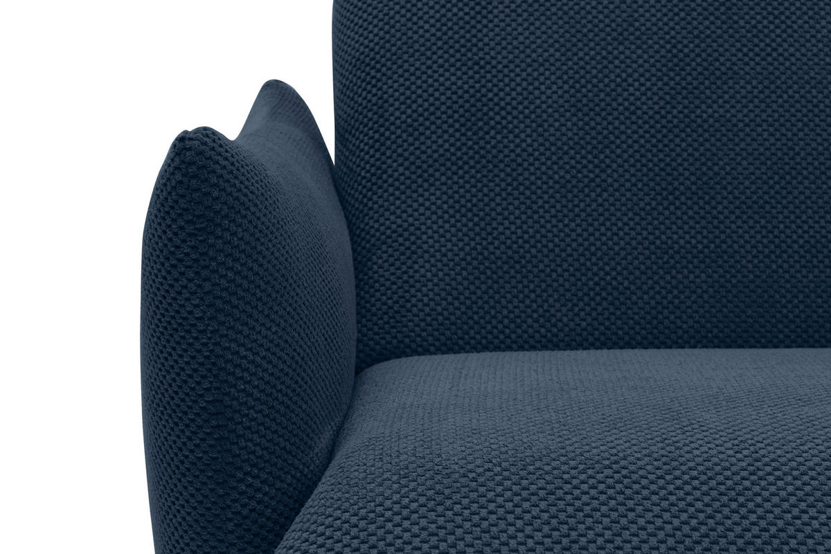 SCHLAFSOFA in Mikrofaser Blau  - Blau/Schwarz, Design, Textil/Metall (234/102/95cm) - MID.YOU
