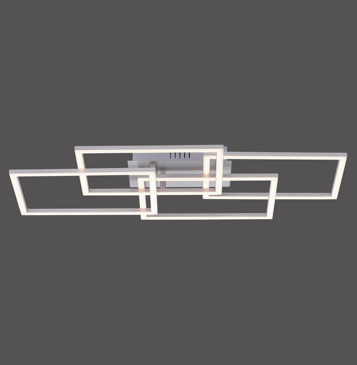 LED-DECKENLEUCHTE Iven 70/34,5/9,5 cm   - Alufarben, Design, Kunststoff/Metall (70/34,5/9,5cm)