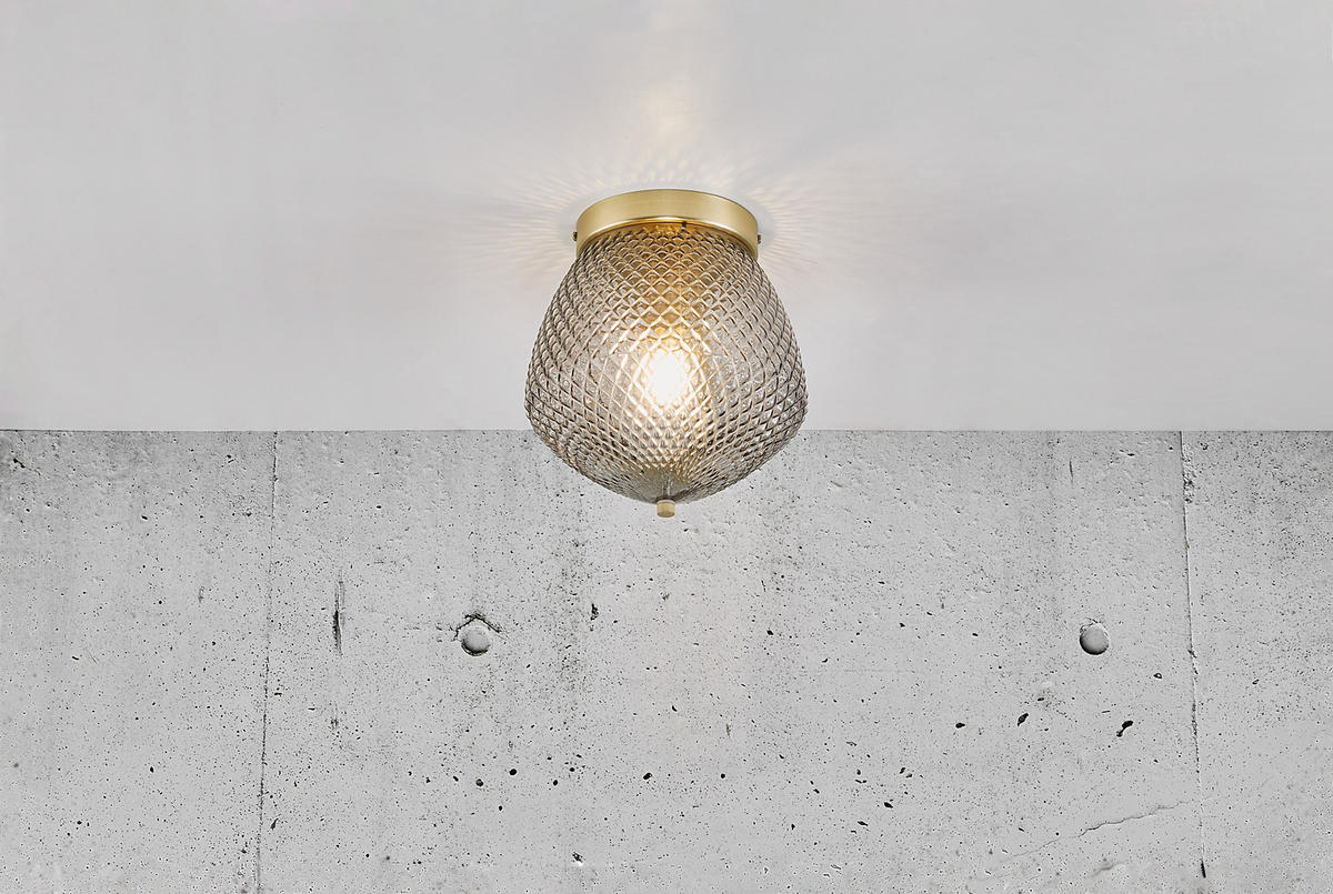 DECKENLEUCHTE ORBIFORM 23/25 cm   - Messingfarben, KONVENTIONELL, Glas/Metall (23/25cm) - Nordlux
