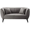 2-SITZER-SOFA Lederlook Anthrazit  - Anthrazit/Schwarz, MODERN, Holz/Textil (172/83/88cm) - Livetastic