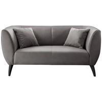 2-SITZER-SOFA Lederlook Anthrazit  - Anthrazit/Schwarz, MODERN, Holz/Textil (172/83/88cm) - Livetastic