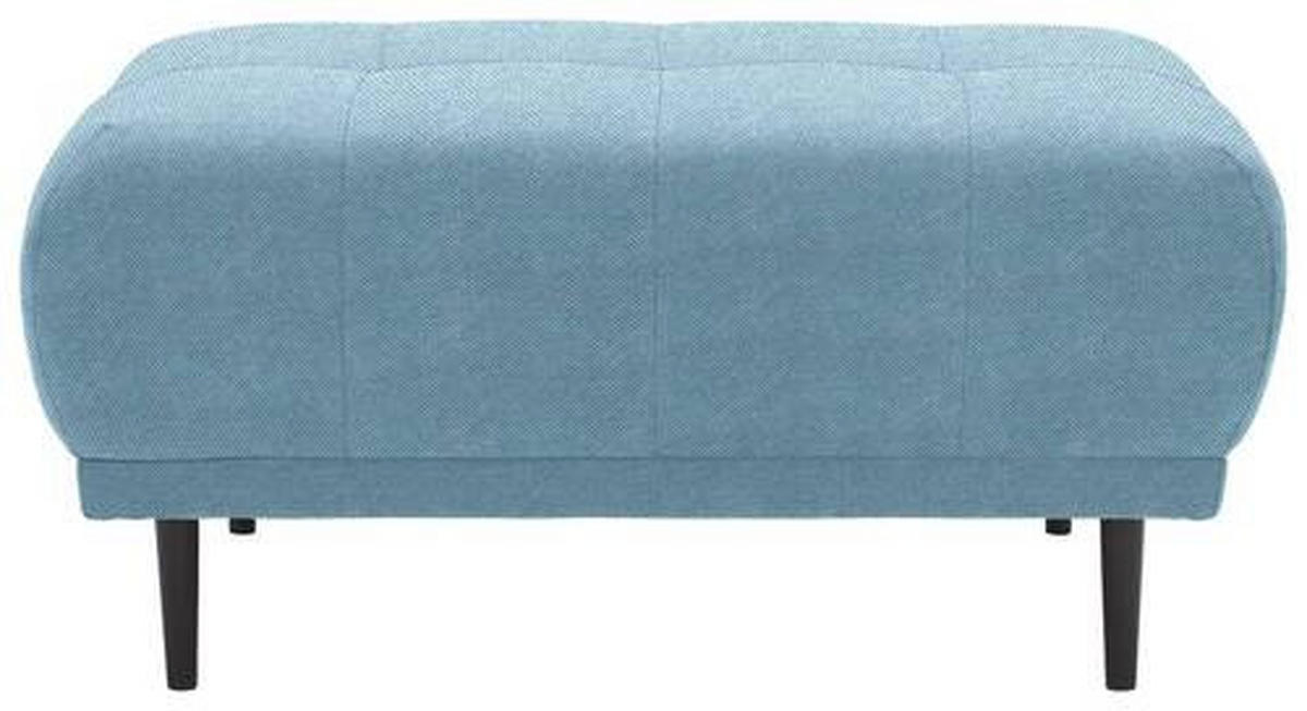 HOCKER in Textil Blau  - Blau/Schwarz, Design, Holz/Textil (93/45/77cm) - Stylife