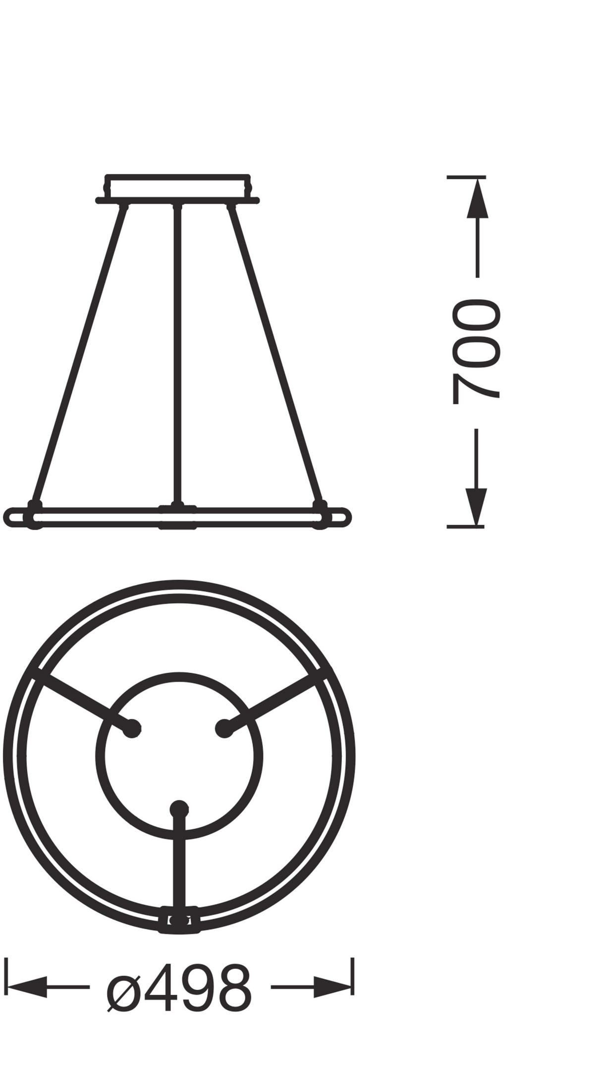 LED-HÄNGELEUCHTE 49.8/150 cm  - Dunkelgrau, Basics, Kunststoff (49.8/150cm) - Osram