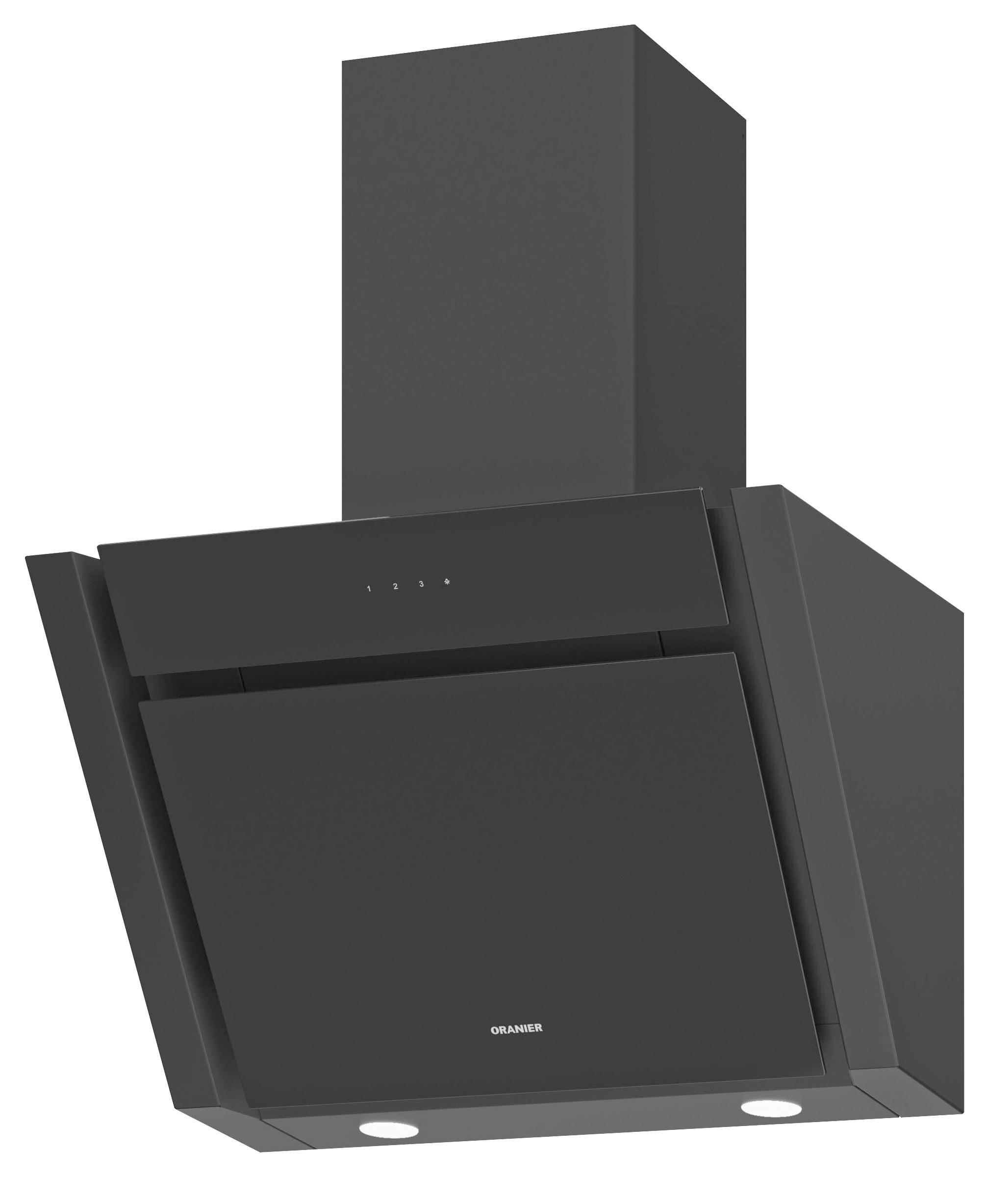 DUNSTABZUGSHAUBE MEBA60S2  - Schwarz, Basics, Glas/Metall (59,6/77,8-116,3/39,0cm) - Oranier