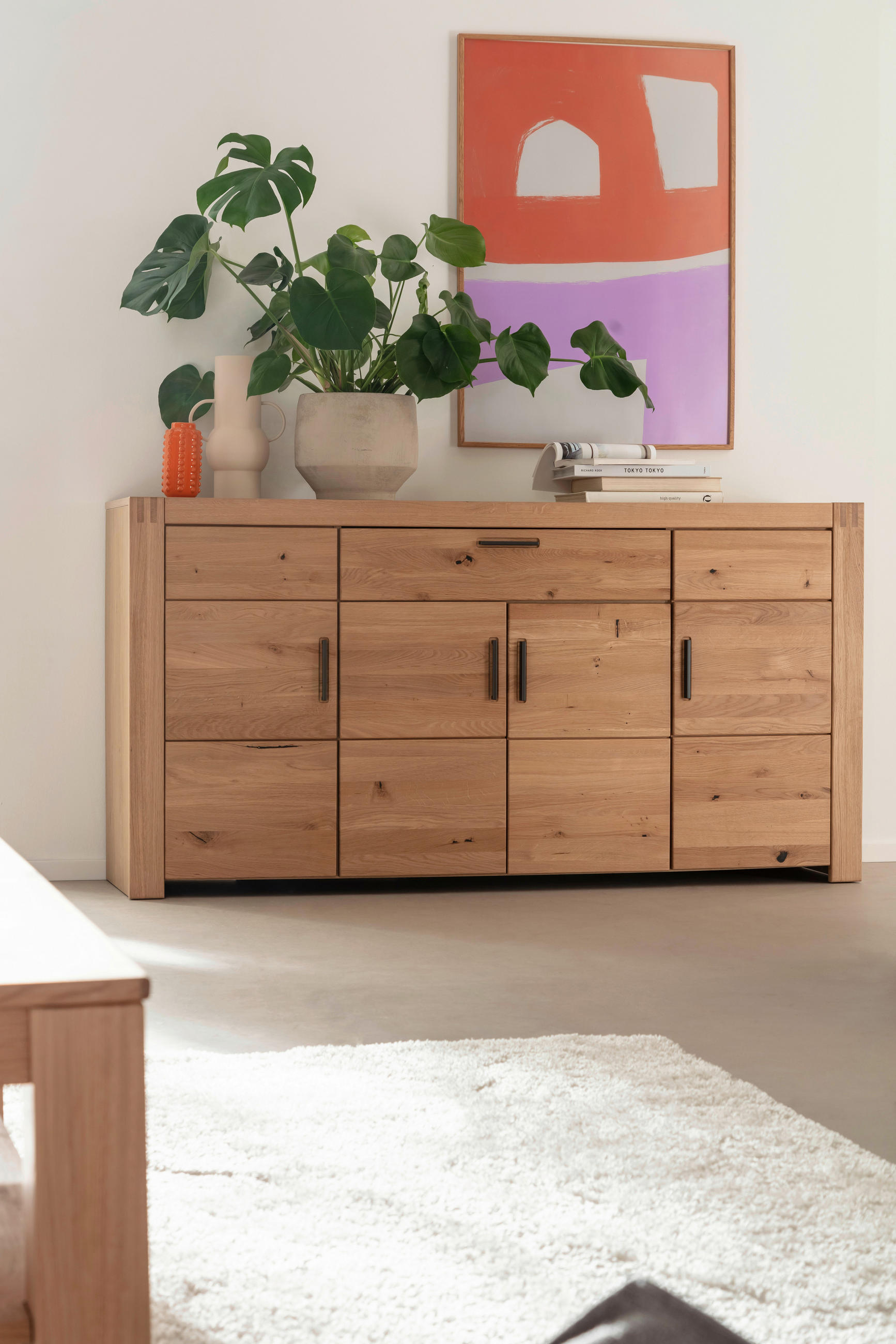 SIDEBOARD  in 177/91/44 cm  - Eichefarben/Anthrazit, Design, Holz/Holzwerkstoff (177/91/44cm) - Livetastic