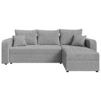ECKSOFA Grau Cord  - Schwarz/Grau, KONVENTIONELL, Kunststoff/Textil (140/240cm) - Carryhome