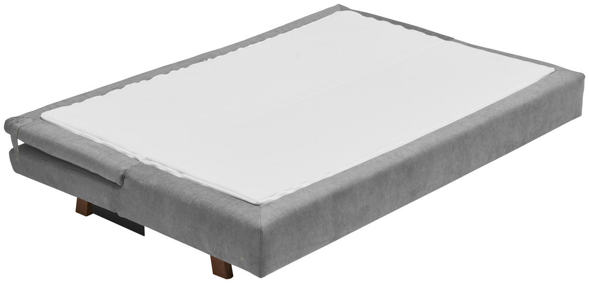 SCHLAFSOFA Flachgewebe Grau  - Eichefarben/Grau, KONVENTIONELL, Holz/Textil (205/85/98cm) - Carryhome
