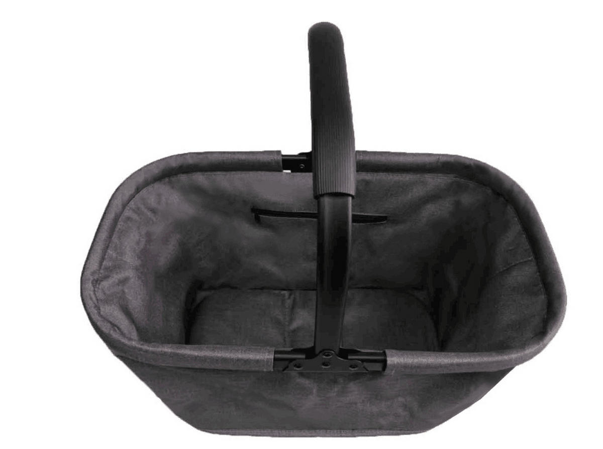 EINKAUFSKORB 30 L  - Dunkelgrau, KONVENTIONELL, Kunststoff/Textil (50/27/27cm) - Novel