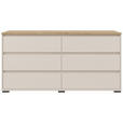 SIDEBOARD  160,1/78,9/48 cm 6 Schublade(n)  - Kaschmir/Eichefarben, Design, Holzwerkstoff/Kunststoff (160,1/78,9/48cm) - Carryhome