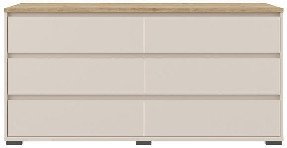 SIDEBOARD  160,1/78,9/48 cm 6 Schublade(n)  - Kaschmir/Eichefarben, Design, Holzwerkstoff/Kunststoff (160,1/78,9/48cm) - Carryhome