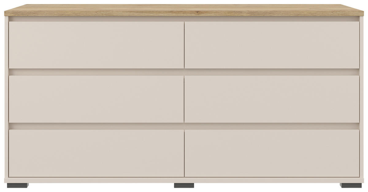 SIDEBOARD  160,1/78,9/48 cm 6 Schublade(n)  - Kaschmir/Eichefarben, Design, Holzwerkstoff/Kunststoff (160,1/78,9/48cm) - Carryhome