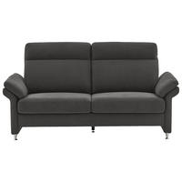3-SITZER-SOFA in Flachgewebe Anthrazit  - Anthrazit/Alufarben, MODERN, Textil/Metall (196/103/89cm) - Pure Home Comfort