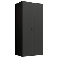DULAP CU UȘI ROTATIVE grafit  - grafit/negru, Modern, plastic/material pe bază de lemn (81/176/51,1cm) - Livetastic