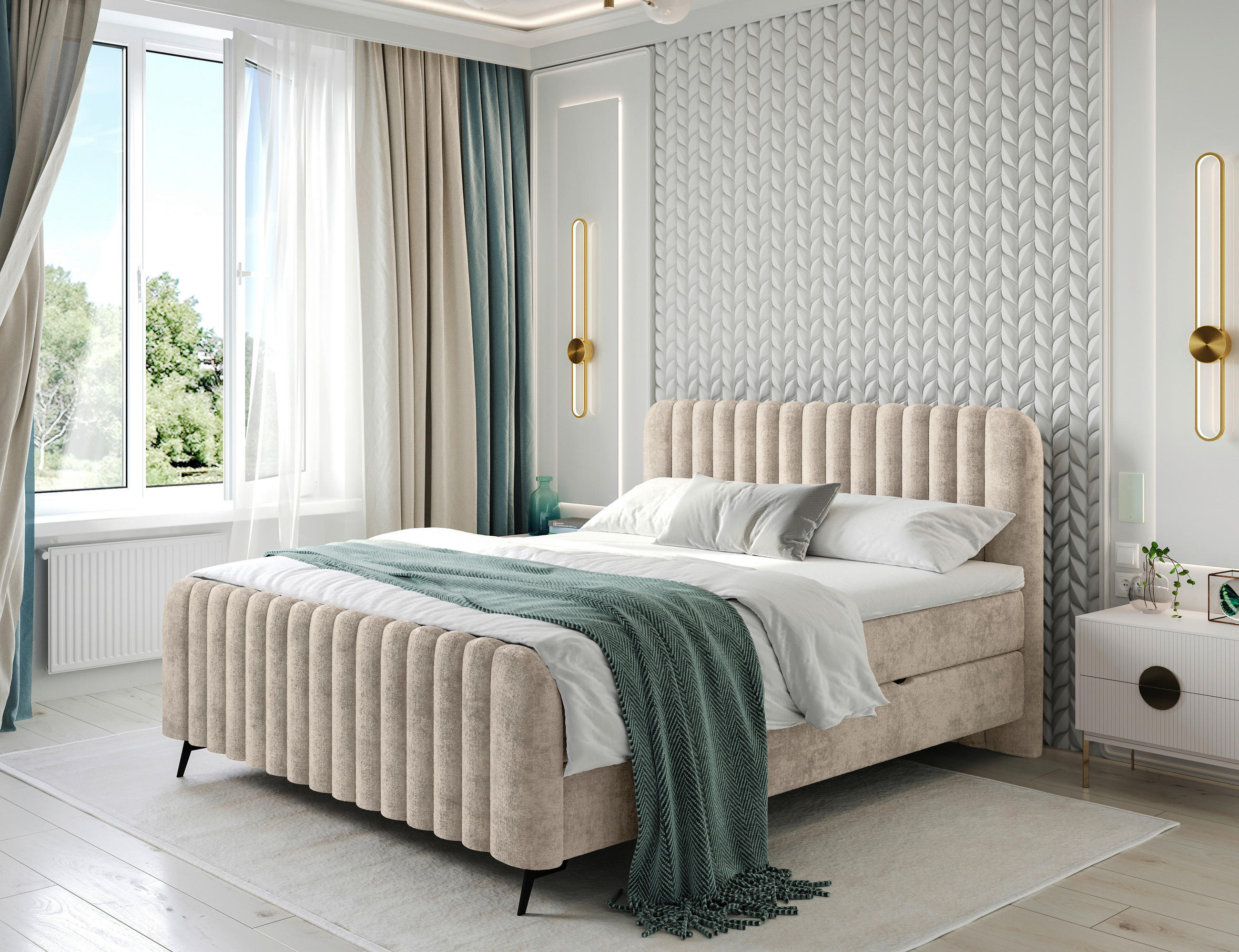 Livetastic Boxbett Natur 180x200 cm