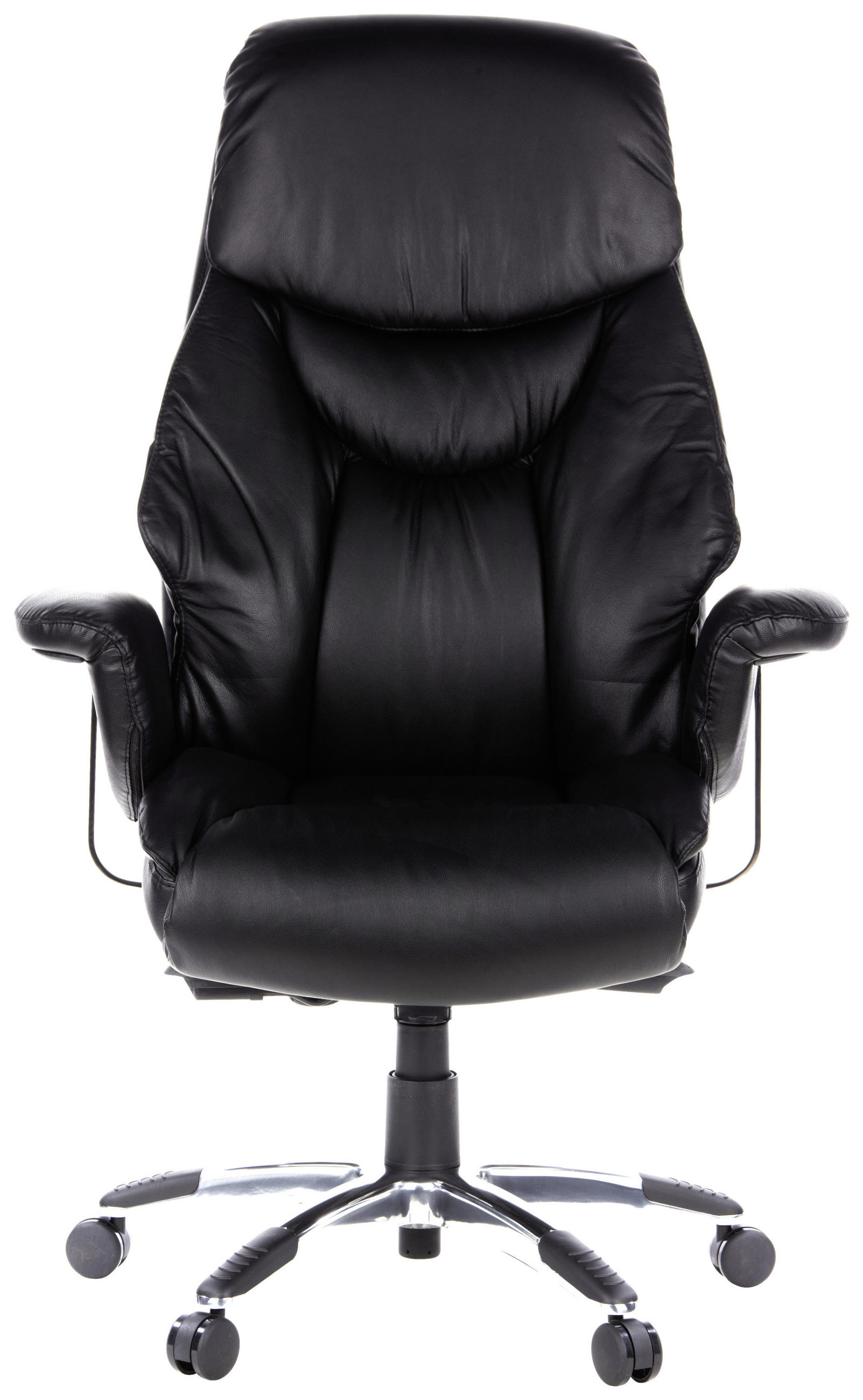 CHEFSESSEL  in Lederlook Schwarz  - Schwarz, MODERN, Kunststoff/Textil (63/140/52cm) - MID.YOU