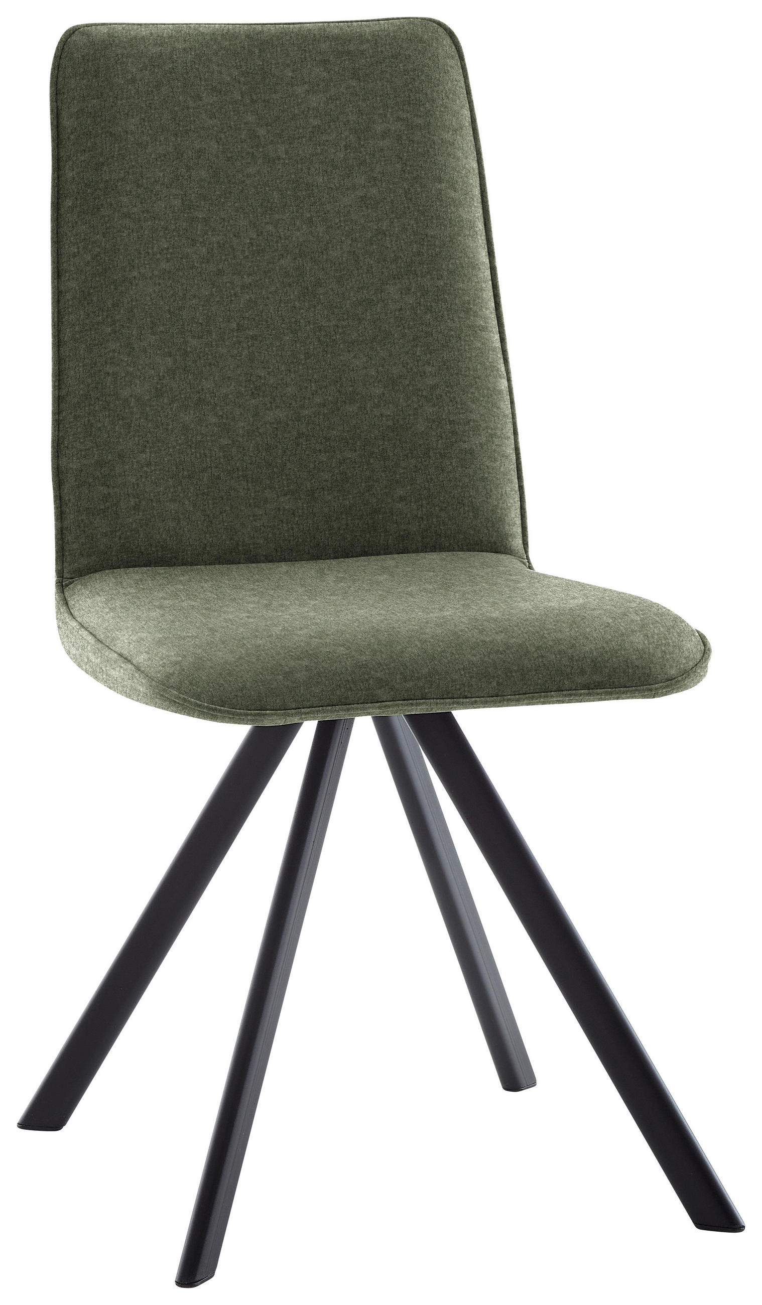 STUHL  in Eisen Flachgewebe  - Schwarz/Grün, Design, Textil/Metall (48/93/60cm) - Cantus