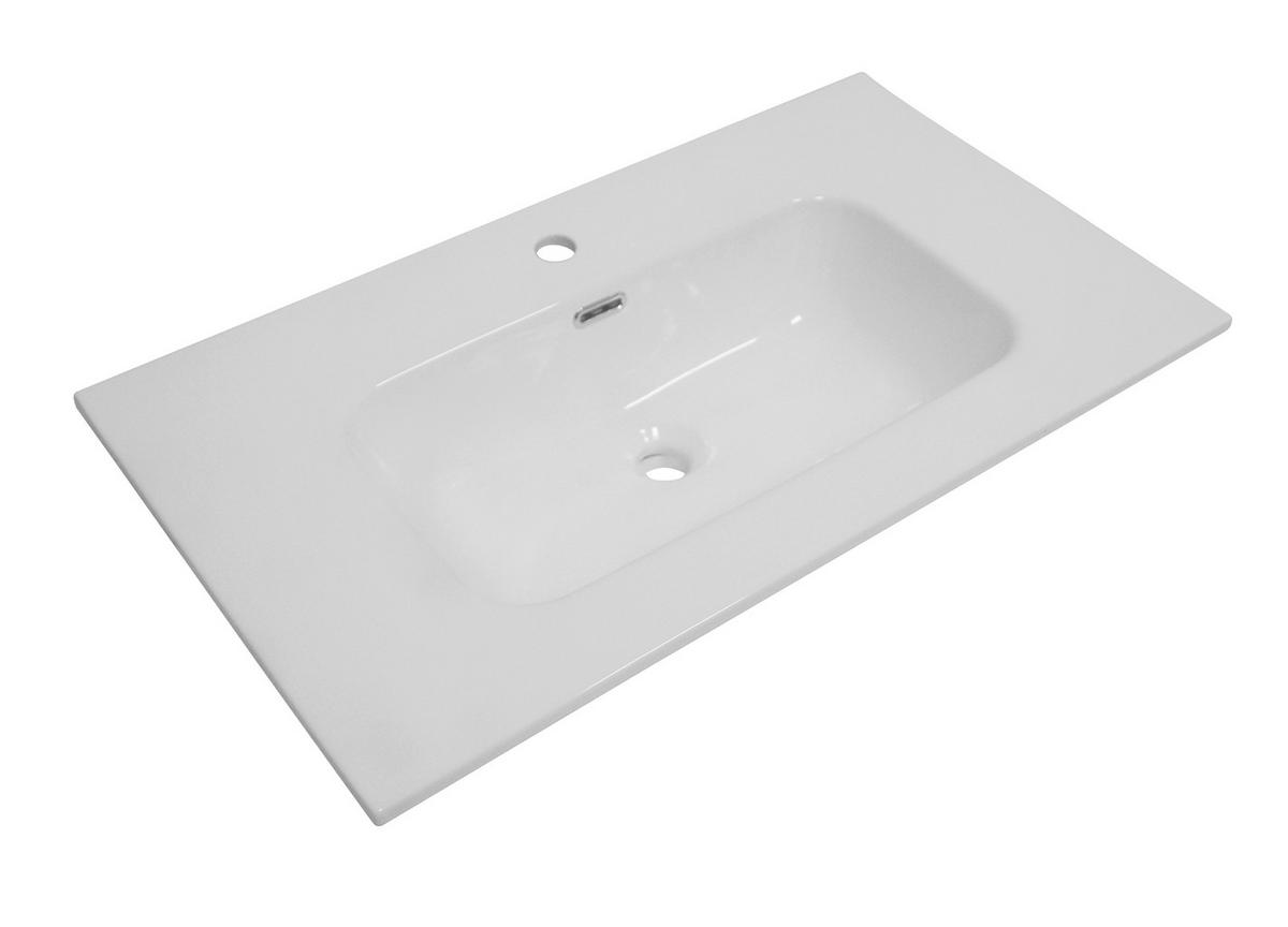 WASCHTISCHKOMBI 80 cm  - Eichefarben/Weiß, KONVENTIONELL, Keramik/Holzwerkstoff (80cm) - Xora