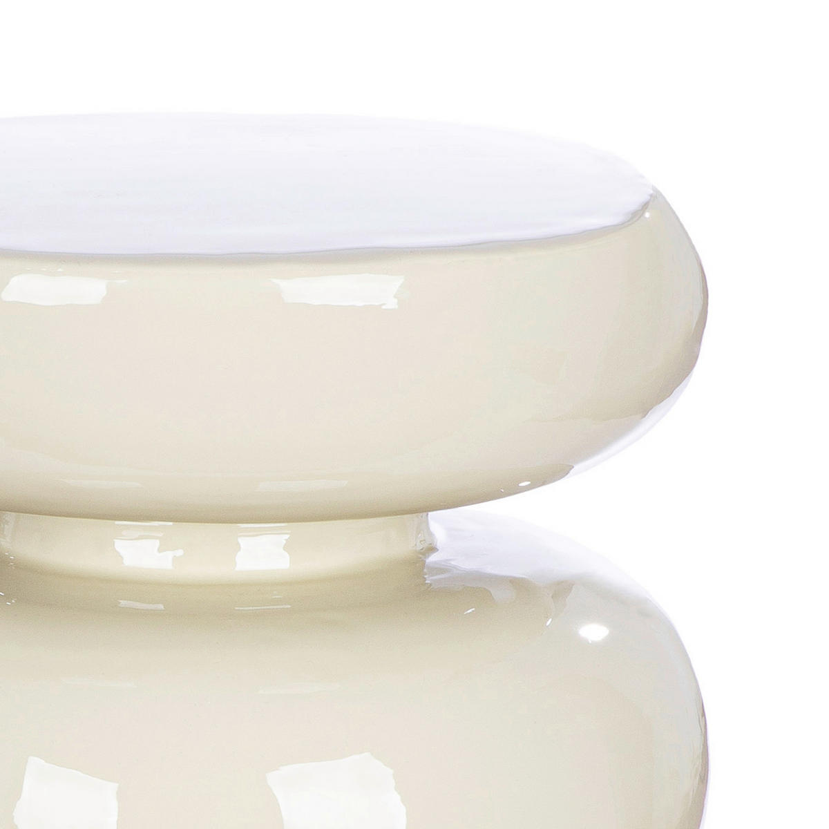 BEISTELLTISCH LILLE Creme rund  - Creme, Basics, Metall (29,5/48cm)