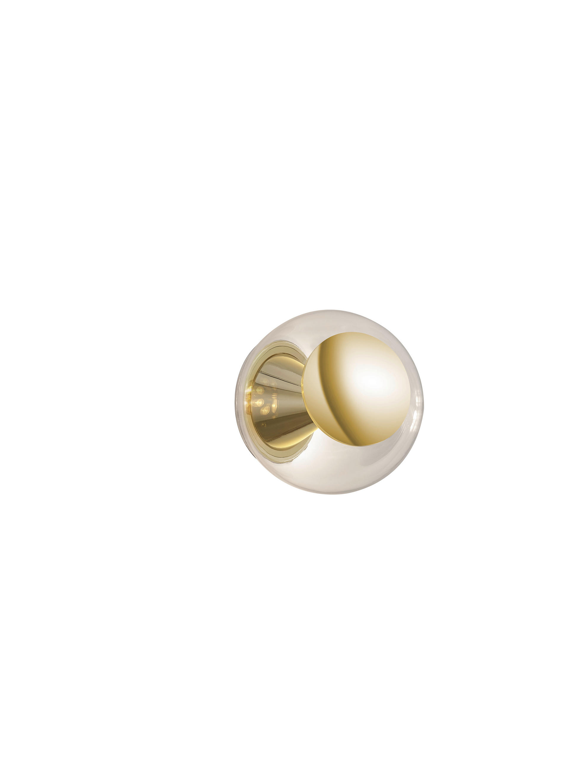 DECKENLEUCHTE PINO 16/14 cm   - Messingfarben, KONVENTIONELL, Metall (16/14cm) - Helestra