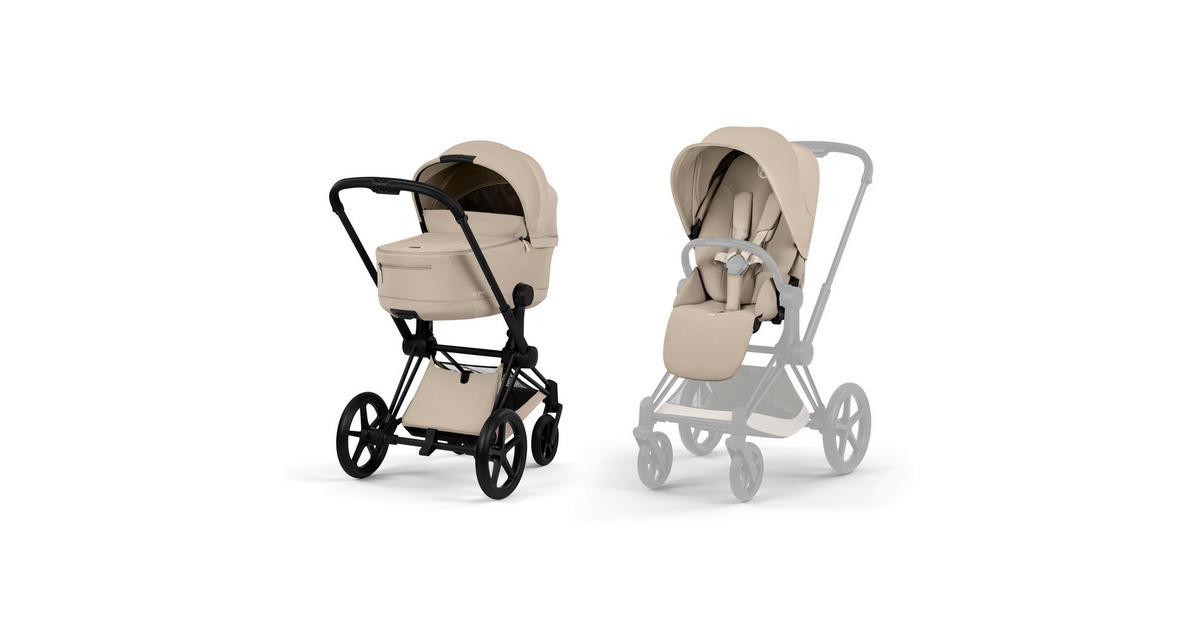 cybex PLATINUM KOMBIKINDERWAGEN PRIAM Comfort Matt Black Cozy Beige jetzt  nur online  XXXLutz.de