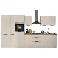 KÜCHENBLOCK MULTAN  in Kaschmir  - Kaschmir/Schwarz, Basics, Holzwerkstoff/Metall (360/211/60cm) - Carryhome