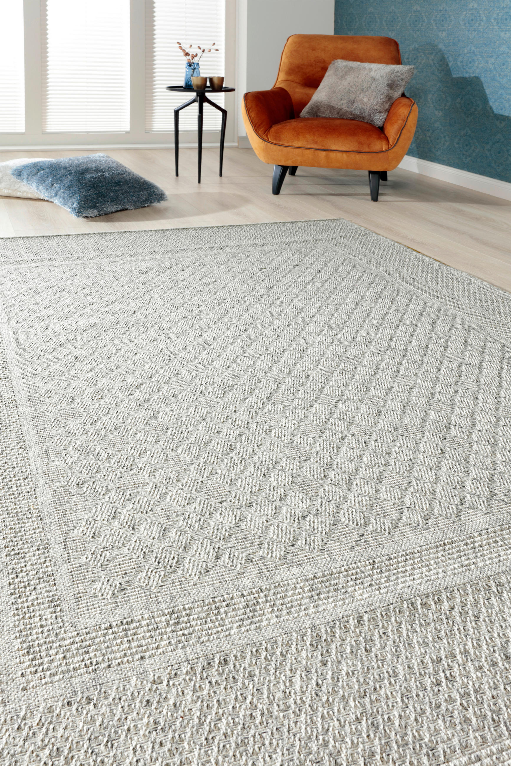 FLACHWEBETEPPICH 80/150 cm Hellgrau  - Hellgrau, Basics, Textil (80/150cm) - Novel