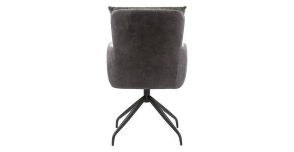 ARMLEHNSTUHL Grau, Schwarz - Schwarz/Grau, Design, Textil/Metall (60/92/67cm) - Novel