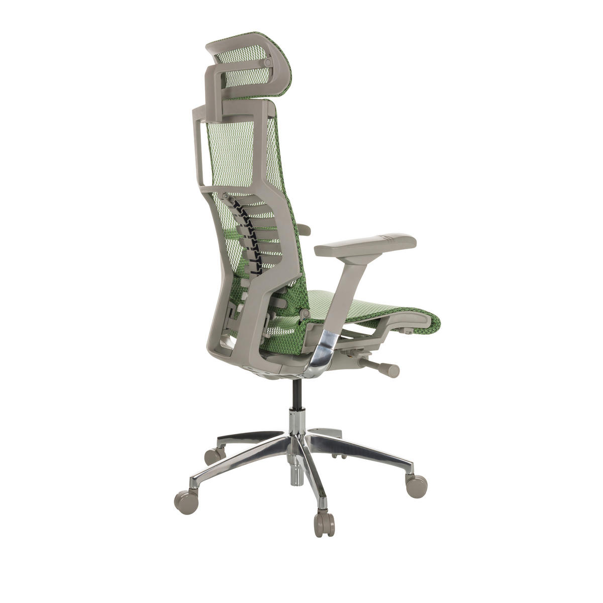 DREHSTUHL Grün  - Alufarben/Grau, Basics, Kunststoff/Textil (67/119-135/60cm) - MID.YOU