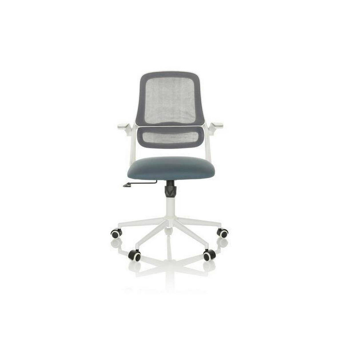 DREHSTUHL  in Flachgewebe Grau  - Weiß/Grau, MODERN, Kunststoff/Textil (57/92 - 102/53cm) - MID.YOU