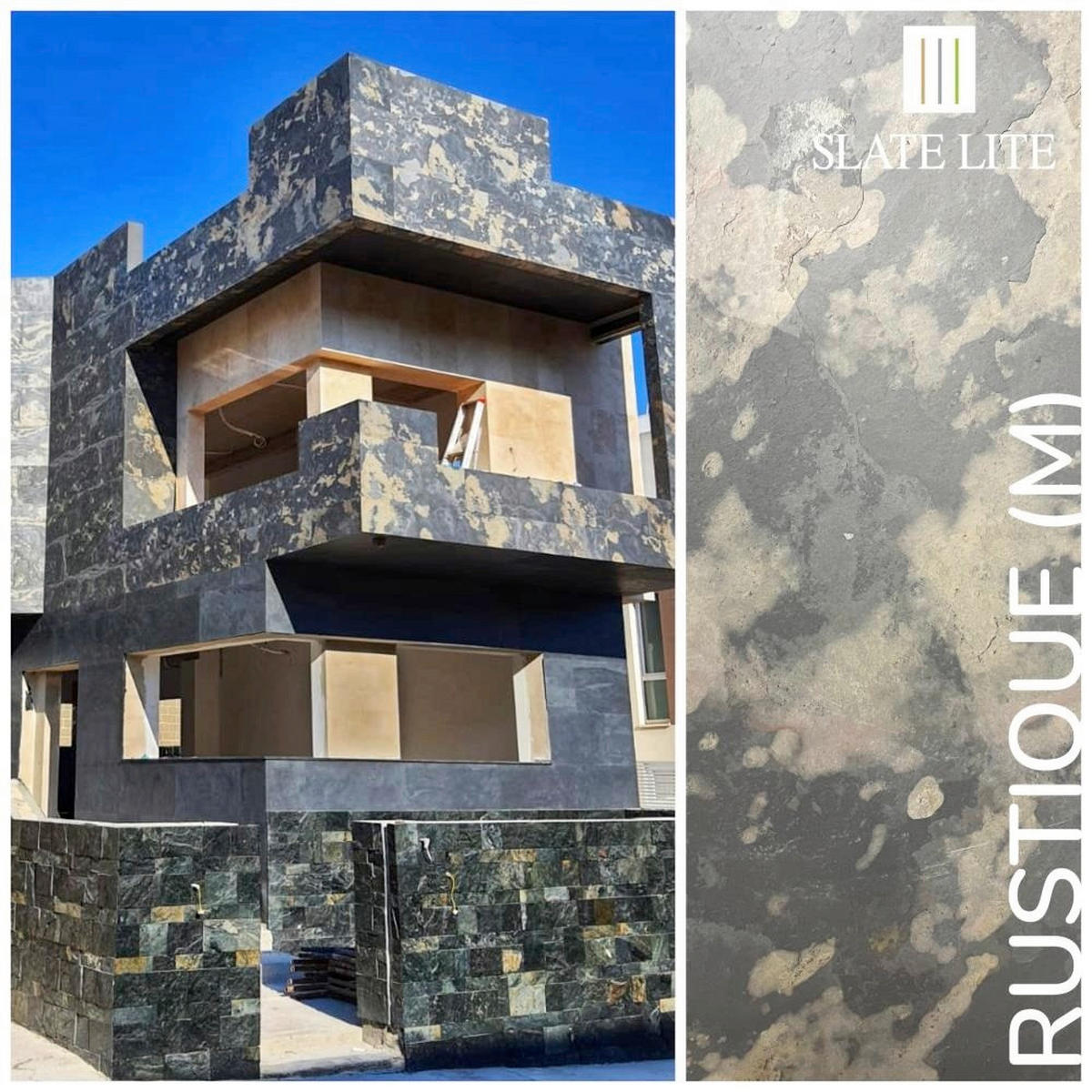 WANDPANEEL Anthrazit, Grau, Schwarz, Sandfarben, Dunkelgrau, Beige  - Sandfarben/Dunkelgrau, Basics, Kunststoff/Stein (122/61cm)