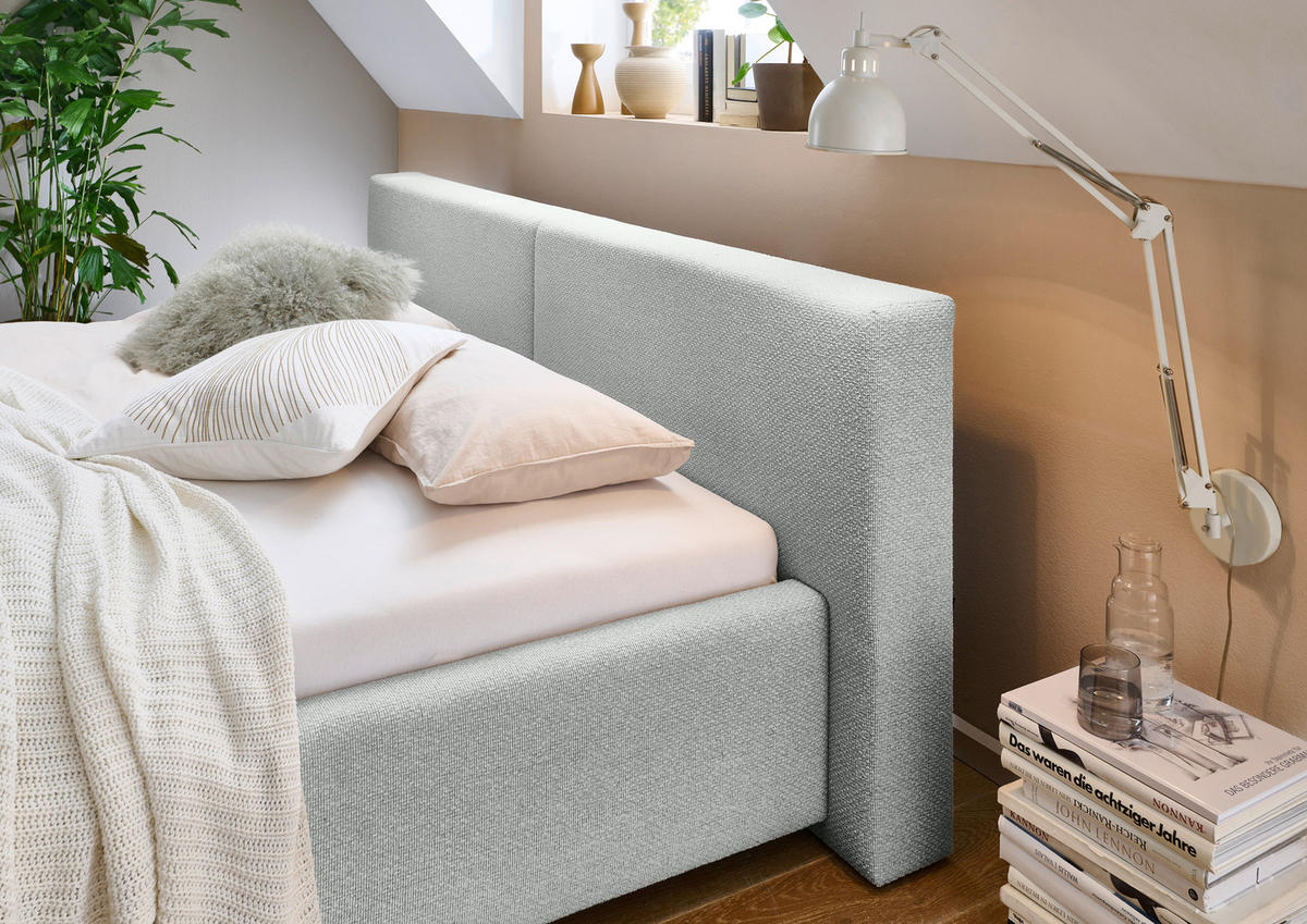 POLSTERBETT 240/200 cm,  in Grau,  - Grau, Basics, Textil (240/200cm) - Boxxx