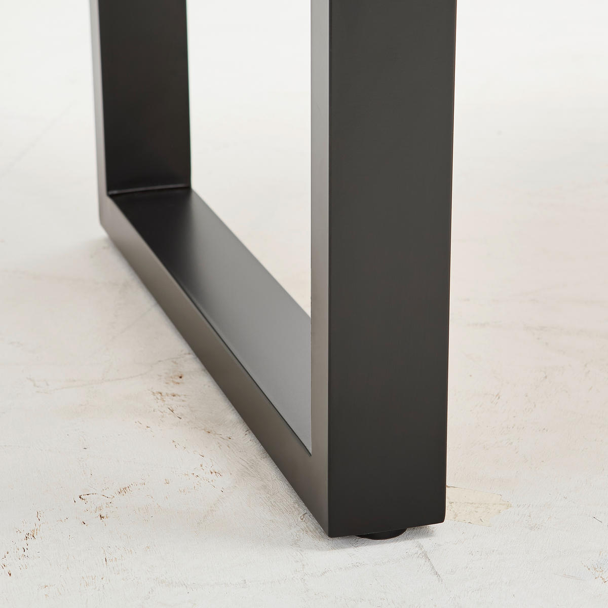 ESSTISCH Eiche vollmassiv rechteckig Eichefarben, Schwarz  - Eichefarben/Schwarz, Design, Holz/Metall (160/90/76cm) - home24