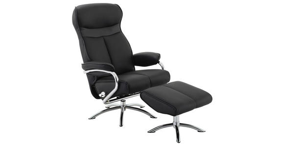 RELAXSESSELSET in Metall, Textil Schwarz, Chromfarben - Chromfarben/Schwarz, Design, Textil/Metall (76/107/106cm) - Xora