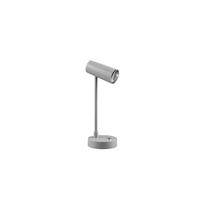 AKKU-TISCHLEUCHTE - Grau, Design, Kunststoff (28/10/11cm)